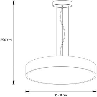 LED hanglamp Vanida, zwart, Ø 60 cm, omhoog/omlaag zwart, wit