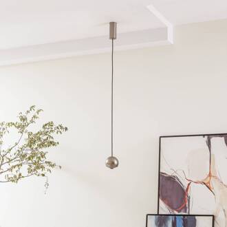LED hanglamp Varineth, nikkelkleurig, aluminium, Ø 11 cm nikkelsatijn