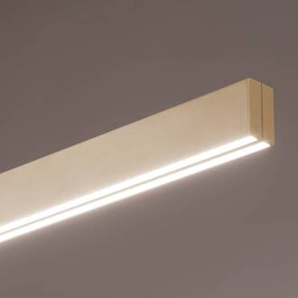 LED hanglamp Vayana, lengte 114 cm, zandkleurig, metaal, CCT