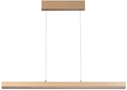 LED hanglamp Vayana, lengte 190 cm, zandkleurig, metaal, CCT