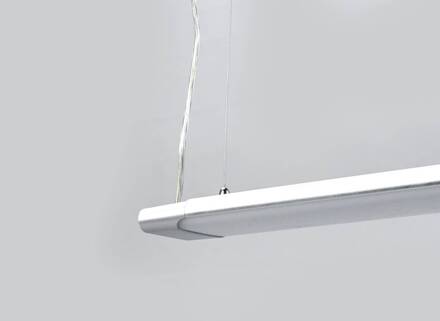 LED hanglamp Vinca, lengte 120 cm, wit/zilver wit, zilver