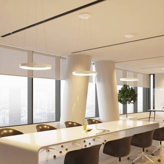 LED hanglamp Vivy, Ø 58 cm, wit, metaal