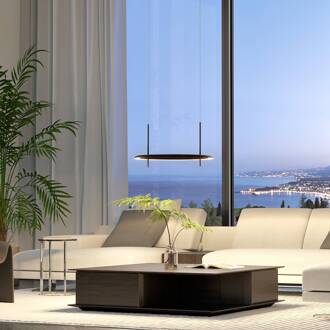 LED hanglamp Vuto PD, zwart, Ø 60 cm, aluminium