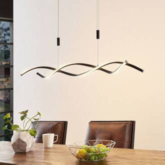 LED hanglamp Welina, zwart, ijzer, verstelbaar zwart mat