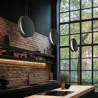 LED hanglamp Yo-Yo, grijs, 2.700 K, aluminium, PMMA, dimbaar grijs (RAL 7012)