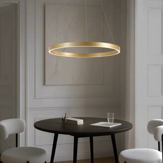 LED hanglamp Yonam, Ø 80 cm, 1-lamp, goud, CCT goud, wit