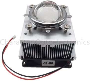 LED Heatsink Cooling Radiator + 60 90 120 Degrees Lenes + Reflector Bracket + Fans For High Power 20W 30W 50W 100W LED