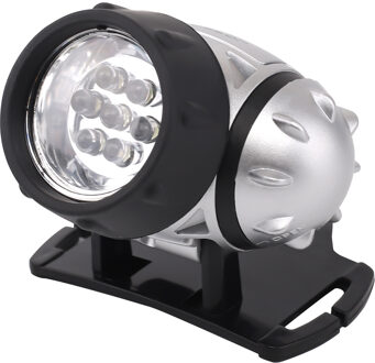 LED Hoofdlamp - Aigi Heady - Waterdicht - 20 Meter - Kantelbaar - 7 LED's - 0.54W - Zilver Vervangt 6W Zilverkleurig