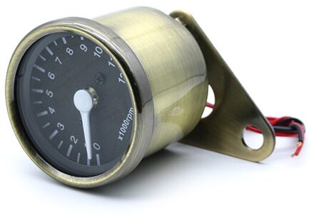 Led Hoogtepunt Backlight Brons Motorcycle Kilometerstand Km/H Snelheidsmeter Retro Toerenteller Voor Universal Motorcycle Retro Cafe Racer Tachometer messing