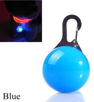 Led Huisdier Kraag Hanger Pet Hond Kat Puppy Veiligheid Lichtgevende Knipperende Kraag Hanger Drukknop Hangers Voor Night Walking Blauw