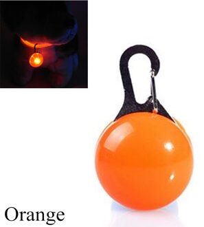 Led Huisdier Kraag Hanger Pet Hond Kat Puppy Veiligheid Lichtgevende Knipperende Kraag Hanger Drukknop Hangers Voor Night Walking Oranje