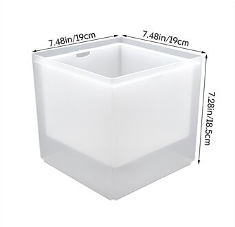 Led Ijsemmer Bar Nachtclub Licht Up Vierkante Champagne Whisky Bier Emmer Bars Night Party Dubbele Laag Met Led Kleur veranderende