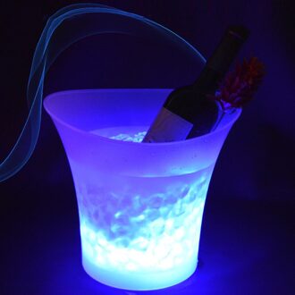Led Ijsemmer Wijnkoeler Kleuren Veranderen Champagne Wijn Emmer Voor Party Home Bar C1 ronde champagne buck