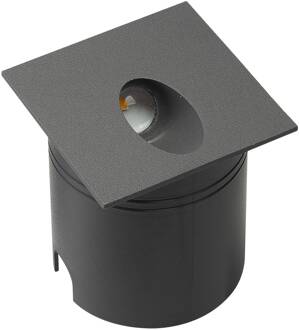 LED inbouwlamp Aspen IP65, hoekig, donkergrijs