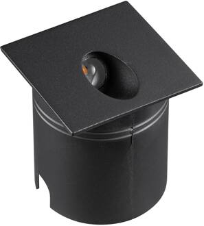 LED inbouwlamp Aspen IP65, hoekig, zwart