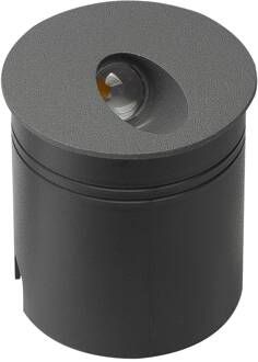 LED inbouwlamp Aspen IP65, rond, donkergrijs donkergrijs