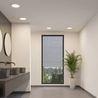 LED inbouwlamp Cadance, zilver, 22cm, set van 3, CCT zilver, wit