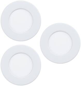 LED inbouwlamp Fueva 6-Z, wit, set van 3