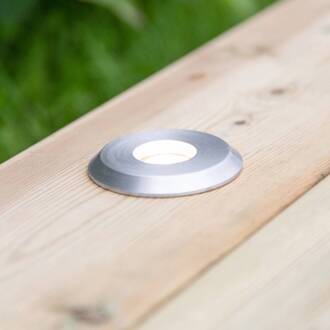 LED inbouwlamp Garden 24 Decklight, zilver, licht boven, 3W zwart, zilver