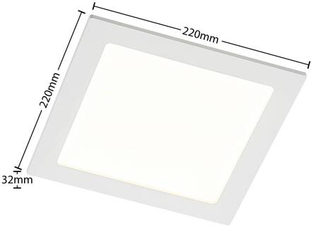 LED inbouwlamp Helina, wit, 22 cm, 24 W, dimbaar