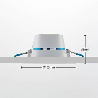 LED inbouwlamp Milaine, wit, dimbaar, set van 2 wit (RAL 9016)