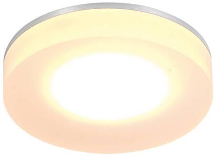 LED-inbouwlamp One, aluminiumkleurig, Ø 9 cm