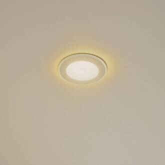 LED inbouwlamp Toka, 6,5 W, wit, kunststof, CCT wit / opaal