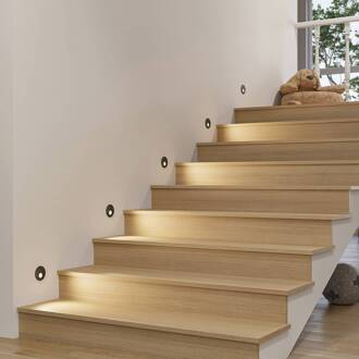 LED inbouwlamp Vexi, Ø 7,5 cm, zwart, aluminium, CCT