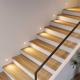 LED inbouwlamp Wall 68R RD wit, aluminium, CCT wit / opaal