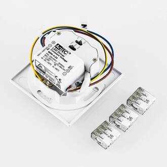 LED inbouwlamp Wall 68R Sina SQ, wit, aluminium, CCT wit / opaal