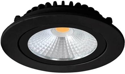 LED Inbouwpsort Varda Slimfit 5 Watt - 2700K - Zwart - Dimbaar - IP44