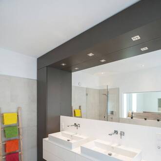 LED inbouwspot Agon Square aluminium 3.000K 40° geborsteld aluminium