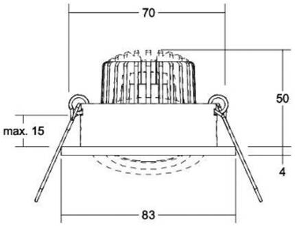 LED inbouwspot Berrie-R, dimbaar, nikkel mat nikkel