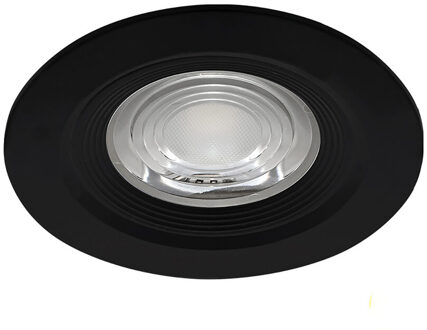 LED Inbouwspot - Brinton - 7W 630lm 38D - IP54 Waterdicht - 830 Warm Wit 3000K - Rond - Zwart