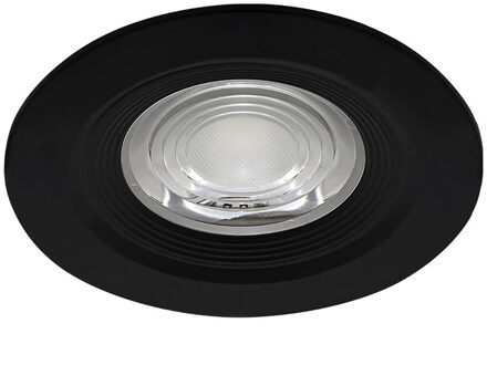 LED Inbouwspot - Brinton - 7W 630lm 38D - IP54 Waterdicht - 840 Natuurlijk Wit 4000K - Rond - Zwart