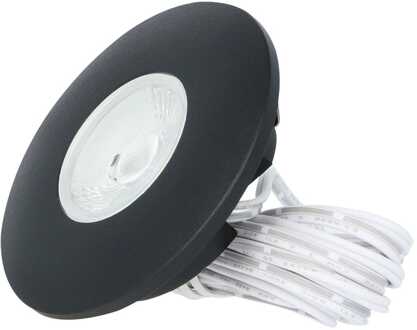 LED Inbouwspot Pavo zwart 3 Watt 2700K 260lm Ultra dun 12 mm