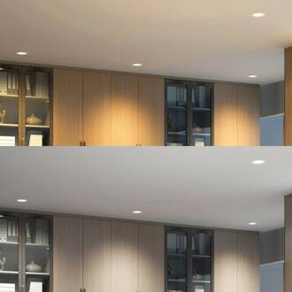 LED inbouwspot Rida, wit. Ø 15 cm, CCT, IP44