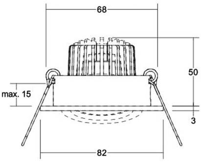 LED inbouwspot Tirrel-R, RC, ronde driver, mat aluminium aluminium mat