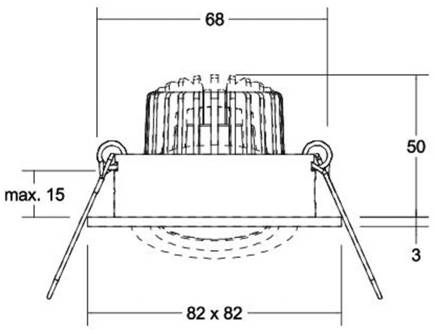 LED inbouwspot Tirrel-S, dimbaar, mat wit wit mat