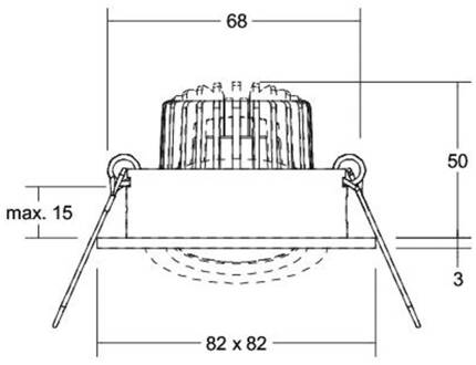 LED inbouwspot Tirrel-S, RC driver rond, wit mat