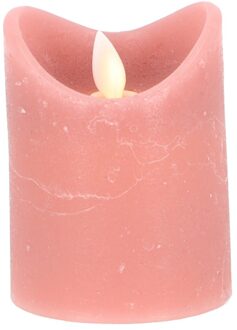 Led Kaars 7,5x10 Cm Roze