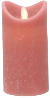 Led Kaars 7,5x15 Cm Roze