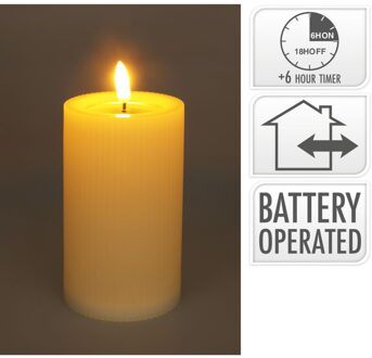 Led Kaars 75x125 Wit Outdoor