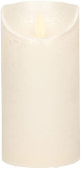 Led kaars - creme/parel wit - H15 x D7,5 cm - wax