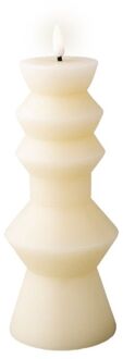 LED kaars d8.4h23 cm creme/warm wit kerst Beige