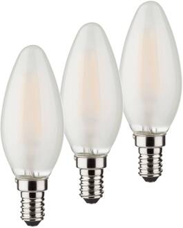 LED kaars E14 4W 2.700K 3 per set 470lm mat