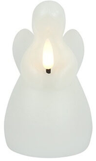 LED kaars engel - wit - H14,5 cm - op batterijen