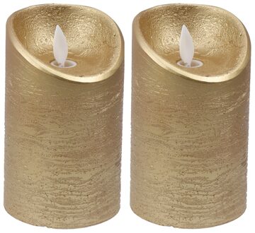 Led Kaars Licht Elegante Kaars Licht Swingende Vlam Licht Metalen Geschilderd Lamp Rookloze Kaars Voor Thuis Party Bar gouden 2