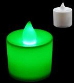 Led Kaars Licht Multicolor Lamp Simulatie Vlamloze Thee Licht Thuis Bruiloft Verjaardag Party Decor Kerst Halloween groen