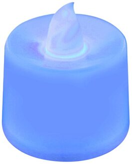 Led Kaars Lichten Thee Lichten Elektrische Kaars Lamp Nightlights Thuis Kaarsen Voor Kerst Bruiloft Decoratie Verlichting 1 Pc Blauw
